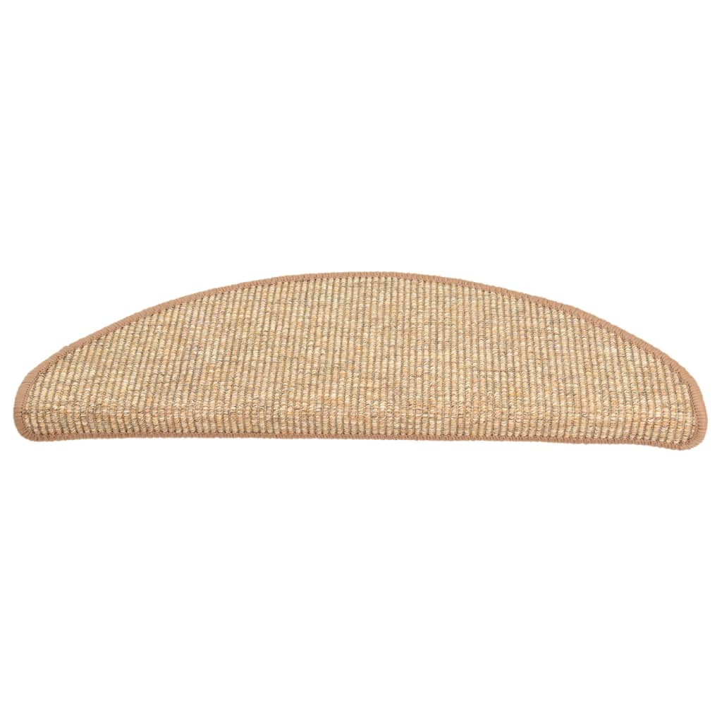 Stufenmatten 15 Stk. 65x21x4 cm Hellbraun Halbrund Groß