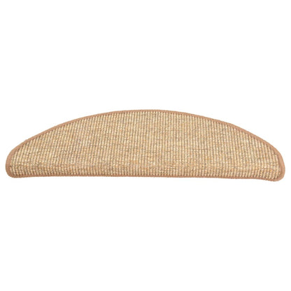 Stufenmatten 15 Stk. 65x21x4 cm Hellbraun Halbrund Groß