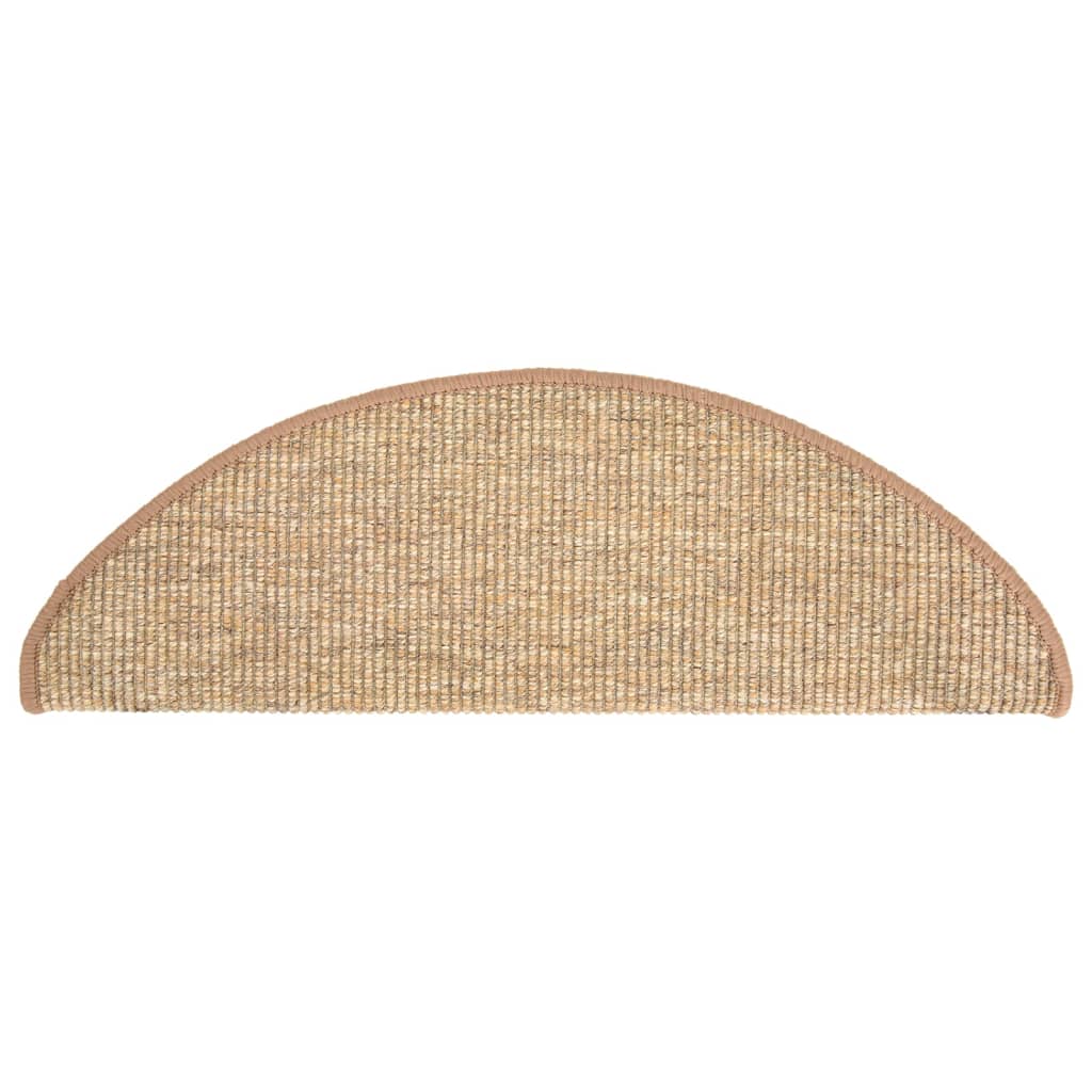 Stufenmatten 15 Stk. 65x21x4 cm Hellbraun Halbrund Groß