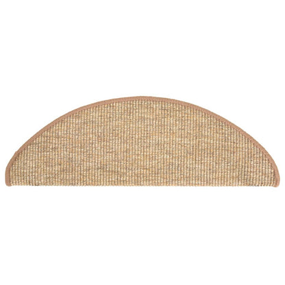 Stufenmatten 15 Stk. 65x21x4 cm Hellbraun Halbrund Groß