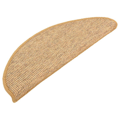Stufenmatten 15 Stk. 65x21x4 cm Sisal Halbrund Groß