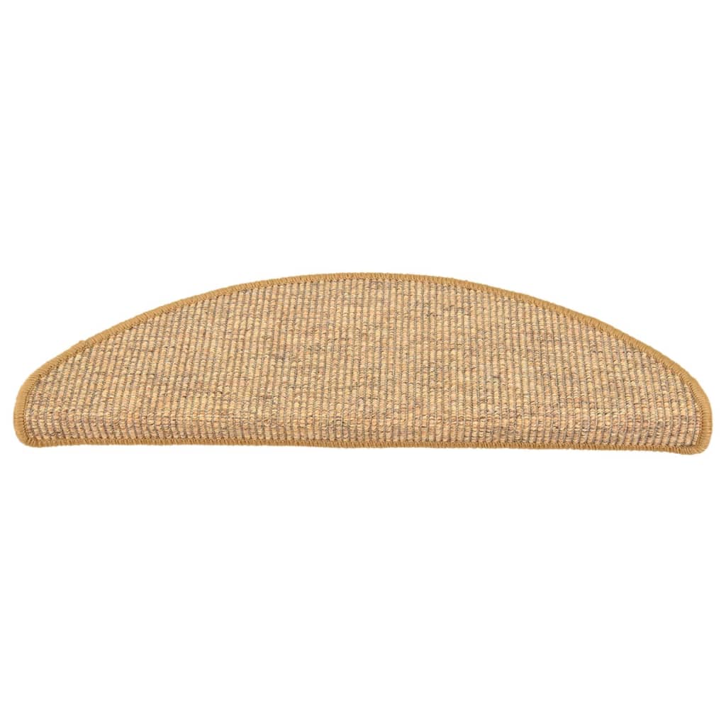Stufenmatten 15 Stk. 65x21x4 cm Sisal Halbrund Groß