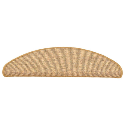 Stufenmatten 15 Stk. 65x21x4 cm Sisal Halbrund Groß