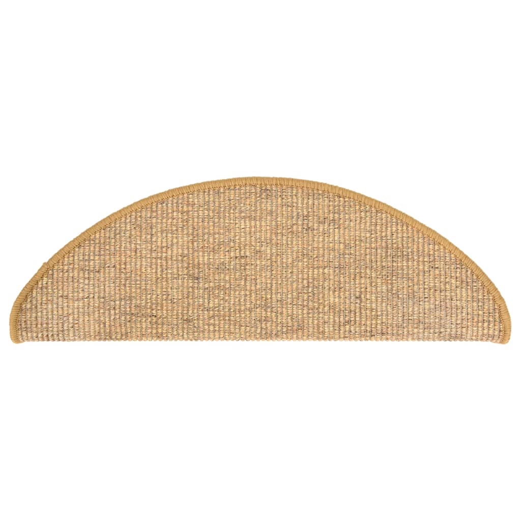 Stufenmatten 15 Stk. 65x21x4 cm Sisal Halbrund Groß