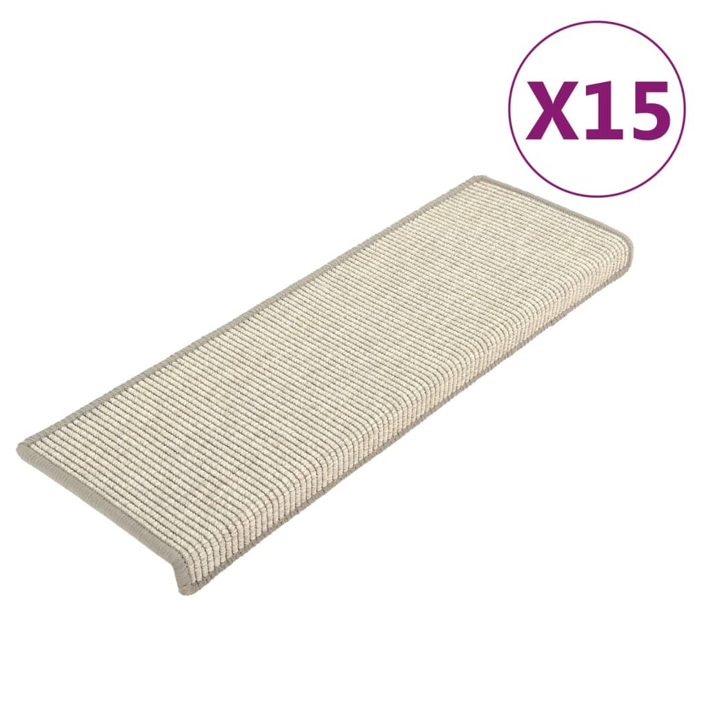 Stufenmatten 15 Stk. 65x21x4 cm Silber Rechteckiger Rand