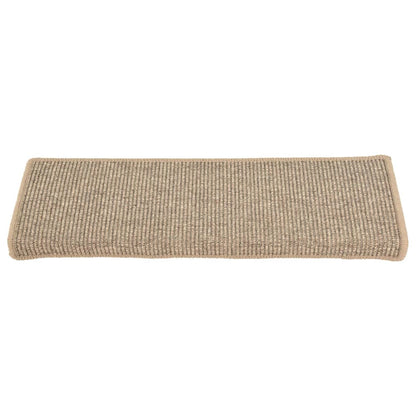 Stufenmatten 15 Stk. 65x21x4 cm Dunkelbeige Rechteckiger Rand