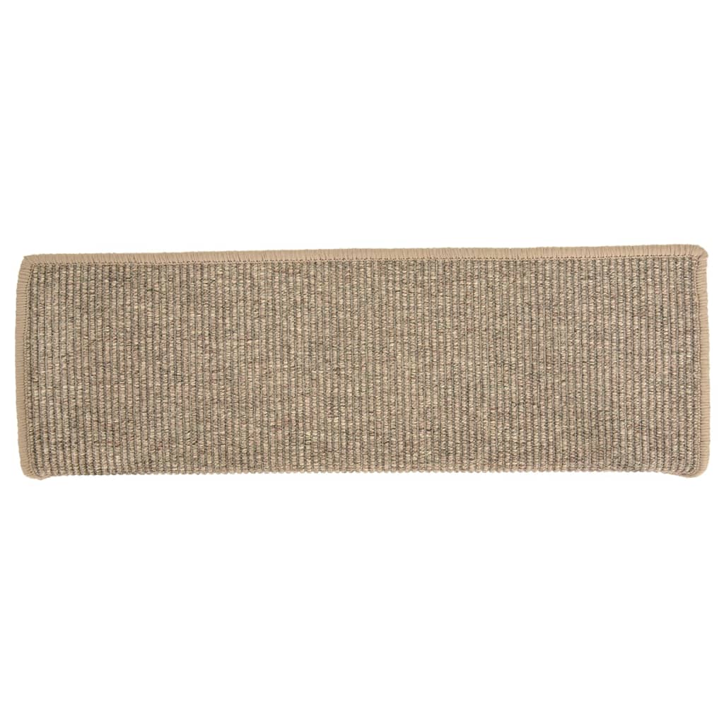 Stufenmatten 15 Stk. 65x21x4 cm Dunkelbeige Rechteckiger Rand