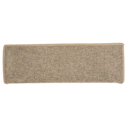 Stufenmatten 15 Stk. 65x21x4 cm Dunkelbeige Rechteckiger Rand