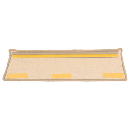 Stufenmatten 15 Stk. 65x21x4 cm Dunkelbeige Rechteckiger Rand