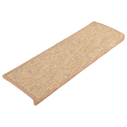 Stufenmatten 15 Stk. 65x21x4 cm Hellbraun Rechteckiger Rand
