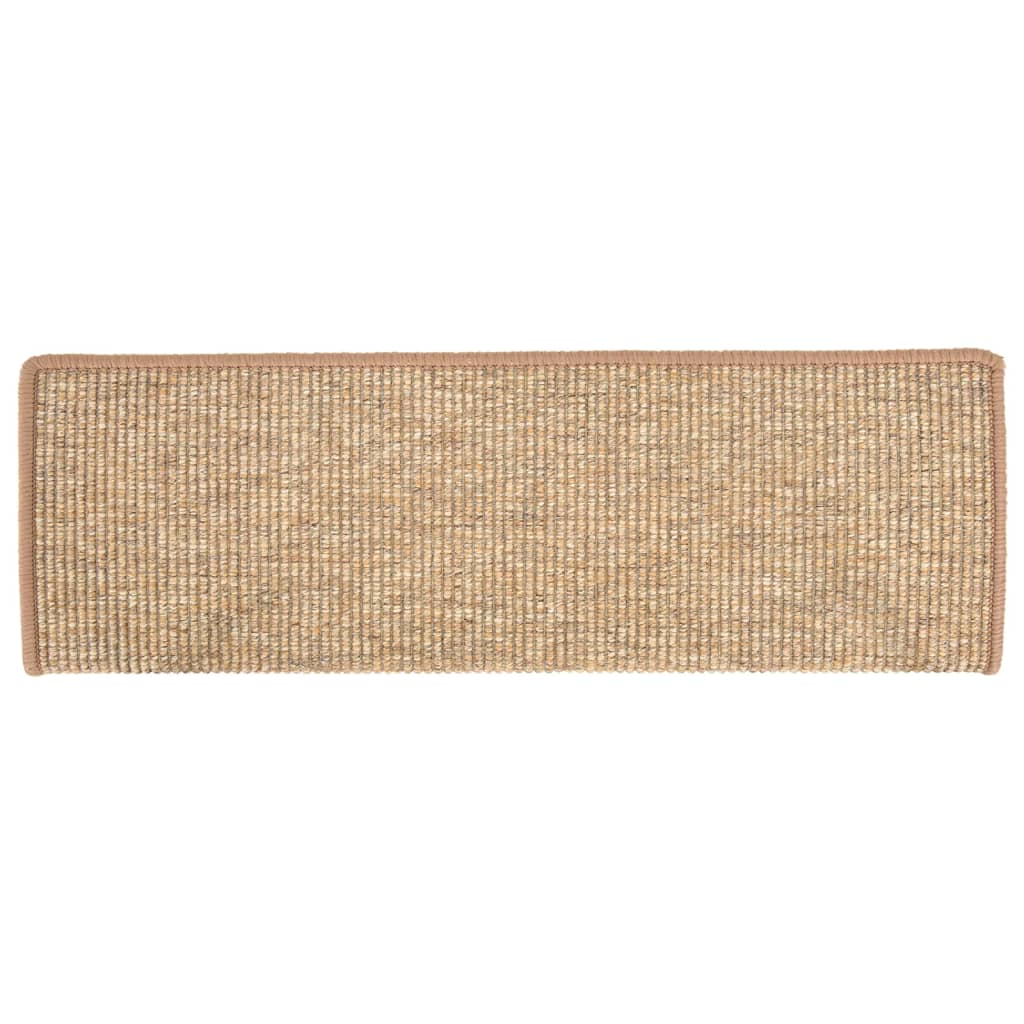 Stufenmatten 15 Stk. 65x21x4 cm Hellbraun Rechteckiger Rand