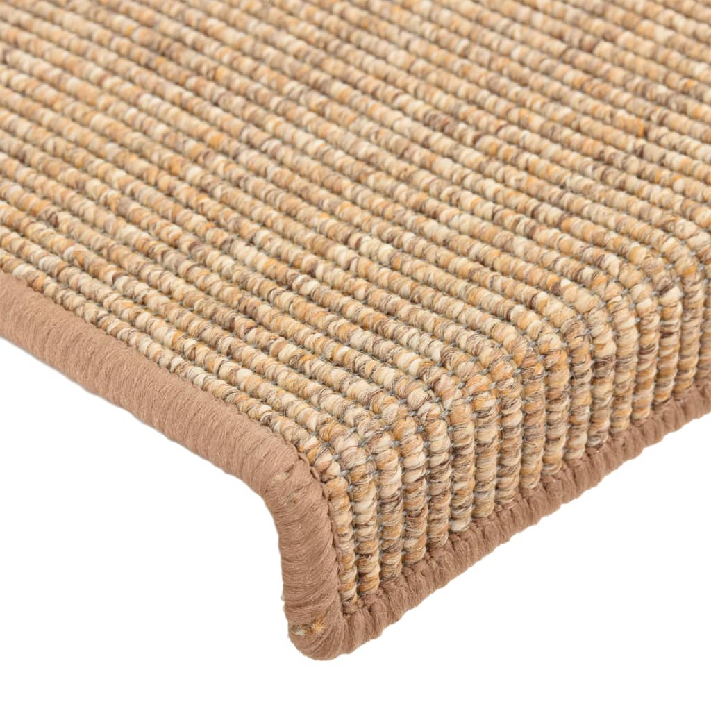 Stufenmatten 15 Stk. 65x21x4 cm Hellbraun Rechteckiger Rand