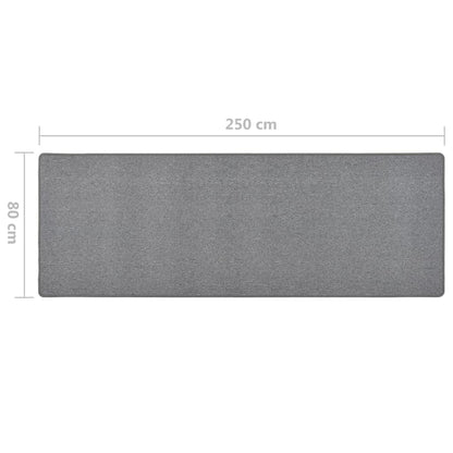 Teppichläufer Dunkelgrau 80x250 cm