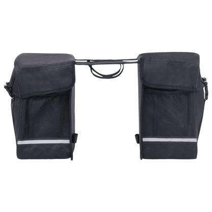 Doppel-Fahrradtasche für Gepäckträger Wasserdicht 35 L Schwarz