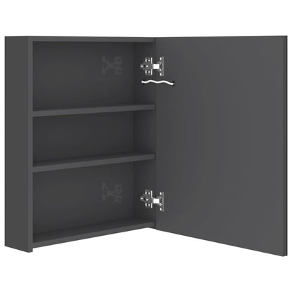 LED-Spiegelschrank fürs Bad Glänzend Grau 50x14x60 cm