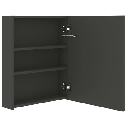 LED-Bad-Spiegelschrank Anthrazit 50x14x60 cm
