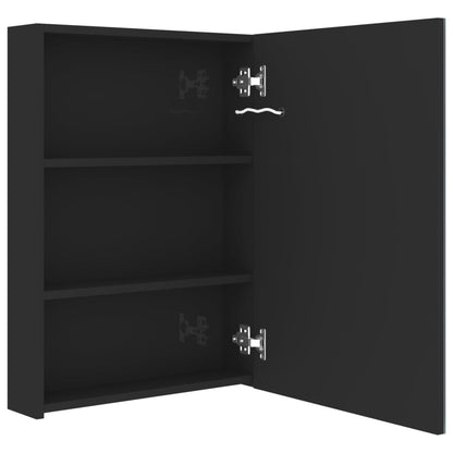 LED-Spiegelschrank fürs Bad Glänzend Schwarz 50x13x70 cm