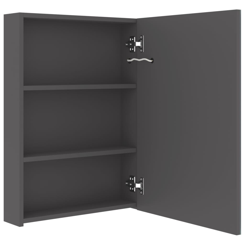 LED-Bad-Spiegelschrank Grau 50x13x70 cm