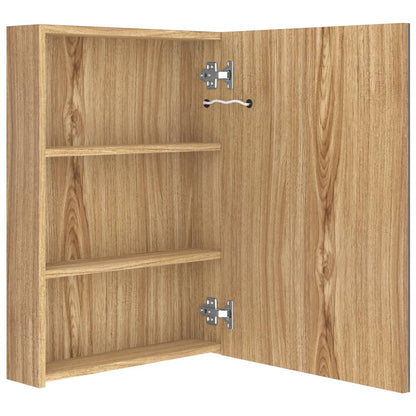 LED-Bad-Spiegelschrank Eichenoptik 50x13x70 cm