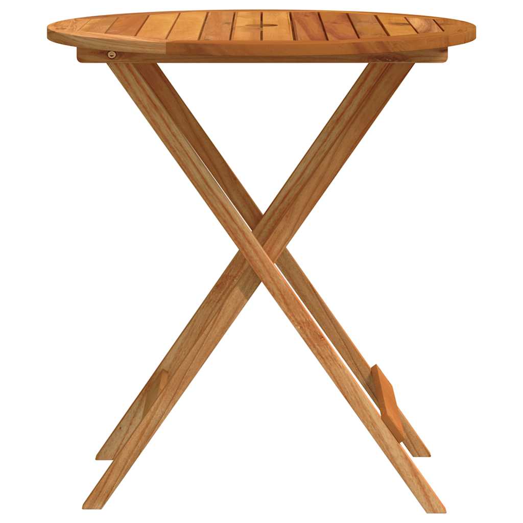 Klappbarer Gartentisch Ø60x75 cm Massivholz Eukalyptus