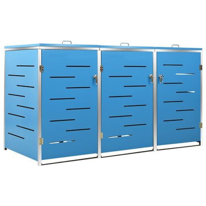Mülltonnenbox für 3 Tonnen 207x77,5x112,5 cm Edelstahl