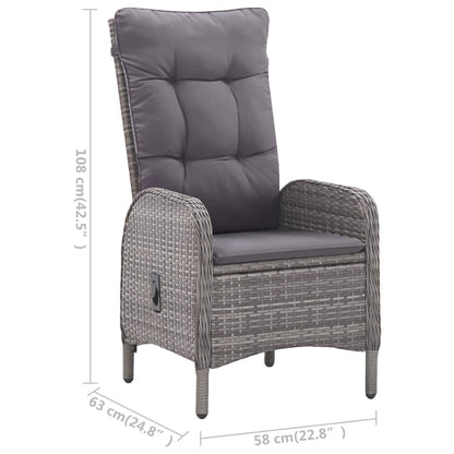 5-tlg. Garten-Essgruppe Grau