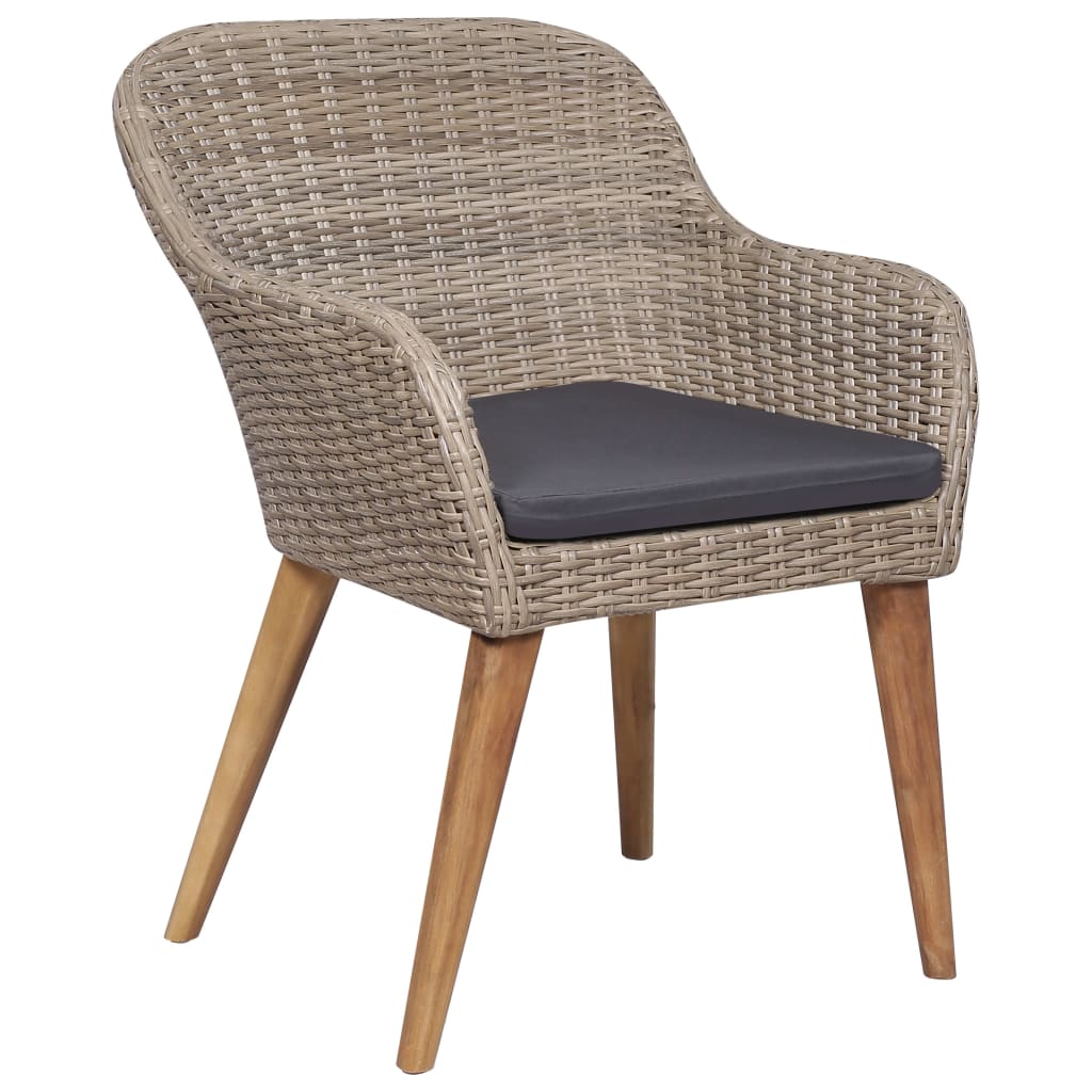 5-tlg. Garten-Essgruppe Braun