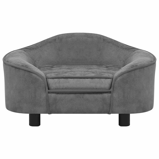 Hundesofa Grau 67x47x36 cm Plüsch