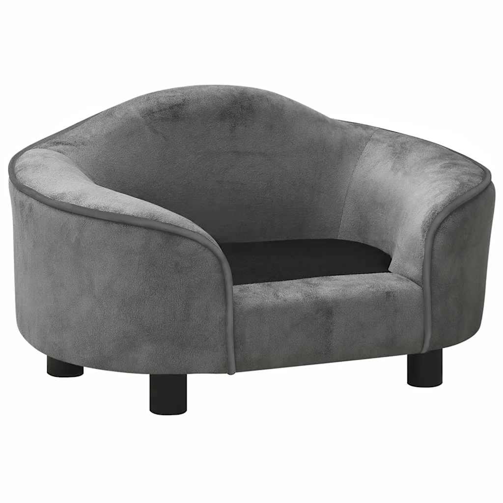 Hundesofa Grau 67x47x36 cm Plüsch