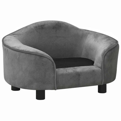 Hundesofa Grau 67x47x36 cm Plüsch