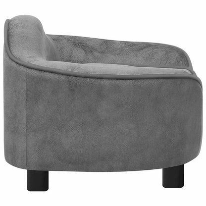 Hundesofa Grau 67x47x36 cm Plüsch