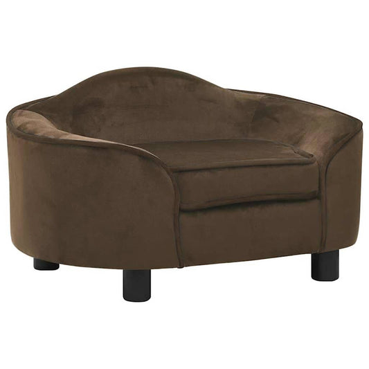 Hundesofa Braun 67x47x36 cm Plüsch