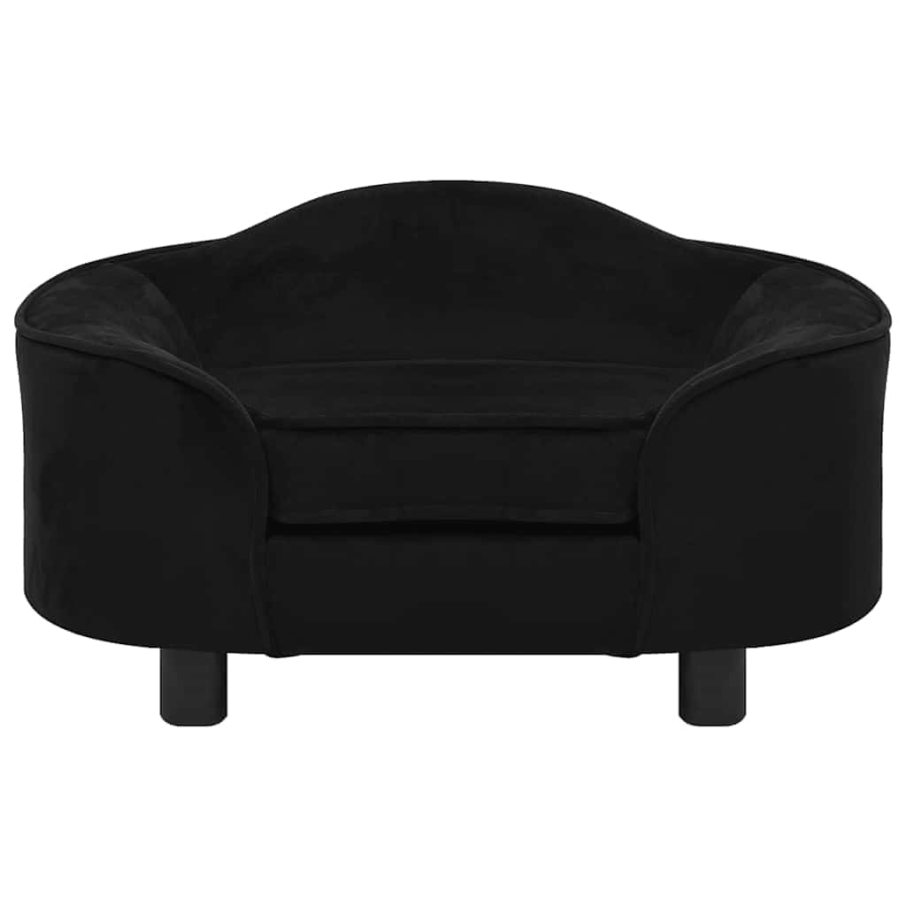 Hundesofa Schwarz 67x47x36 cm Plüsch