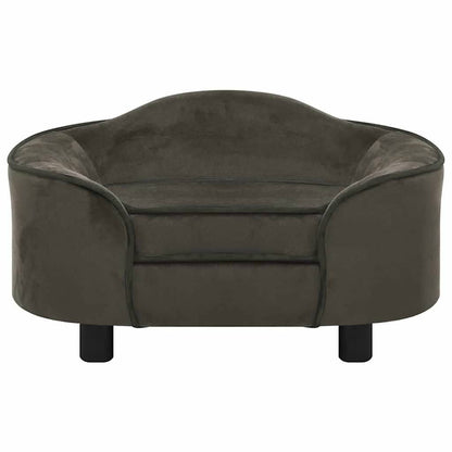 Hundesofa Dunkelgrau 67x47x36 cm Plüsch