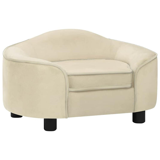 Hundesofa Creme 67x47x36 cm Plüsch