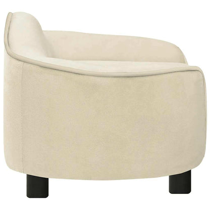 Hundesofa Creme 67x47x36 cm Plüsch