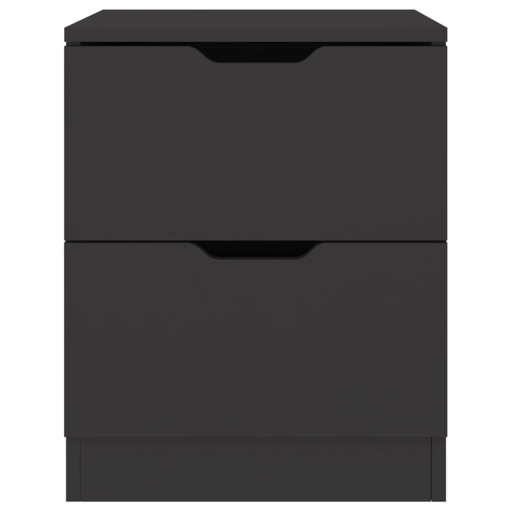 Nachttische 2 Stk. Schwarz 40x40x50 cm Spanplatte