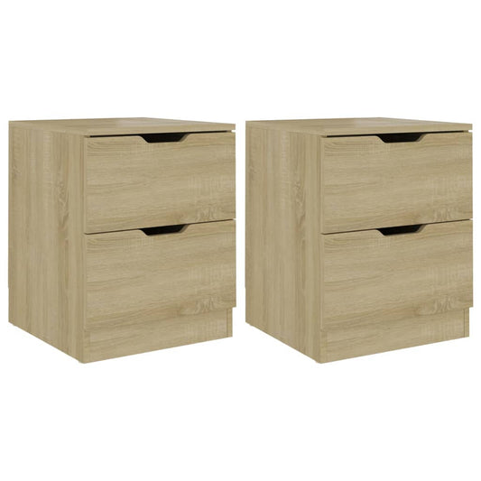 Nachttische 2 Stk. Sonoma-Eiche 40x40x50 cm Spanplatte