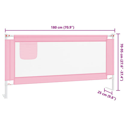 Kleinkind-Bettschutzgitter Rosa 180x25 cm Stoff
