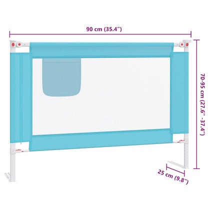 Kleinkind-Bettschutzgitter Blau 90x25 cm Stoff