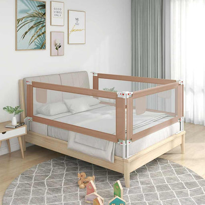 Kleinkind-Bettschutzgitter Taupe 100x25 cm Stoff