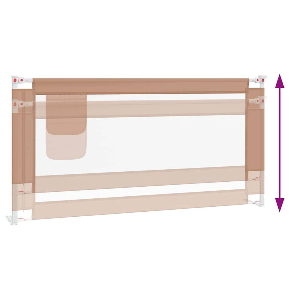 Kleinkind-Bettschutzgitter Taupe 180x25 cm Stoff