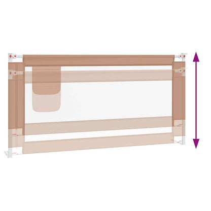 Kleinkind-Bettschutzgitter Taupe 180x25 cm Stoff