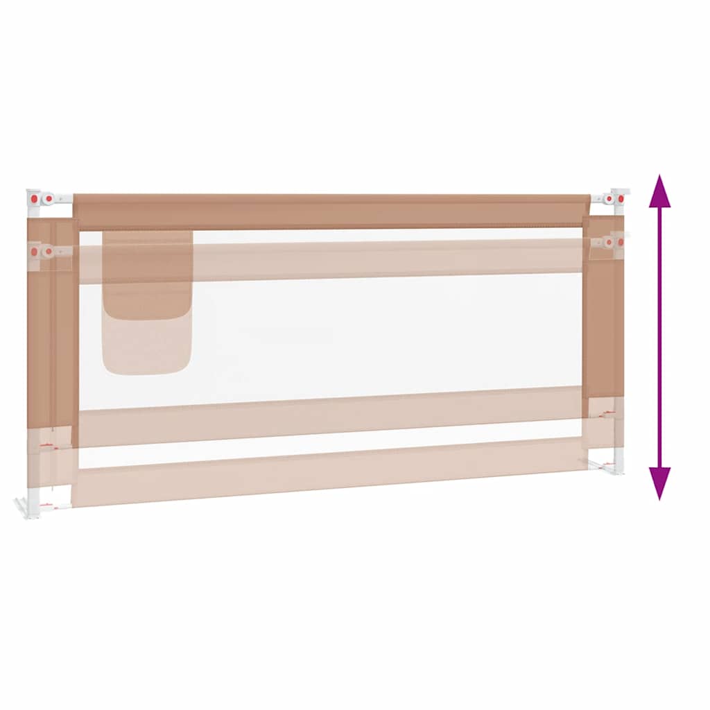Kleinkind-Bettschutzgitter Taupe 200x25 cm Stoff