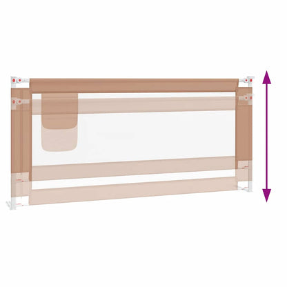 Kleinkind-Bettschutzgitter Taupe 200x25 cm Stoff