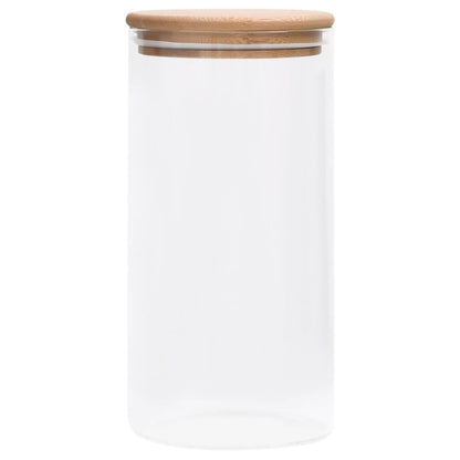 Vorratsgläser mit Bambusdeckel 4 Stk. 1200 ml