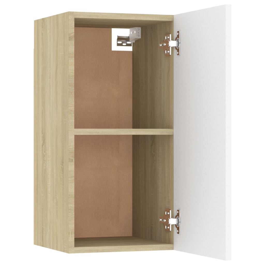 TV-Schränke 2 Stk. Weiß Sonoma-Eiche 30,5x30x60cm Holzwerkstoff
