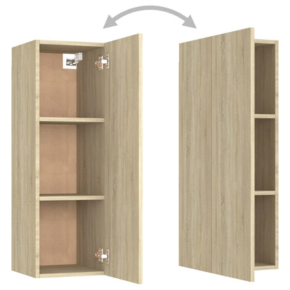 TV-skabe 2 stk Sonoma eg 30,5x30x90 cm træmateriale