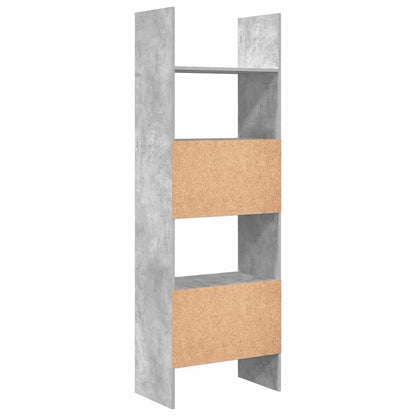Bücherregal Betongrau 60x35x180 cm Holzwerkstoff