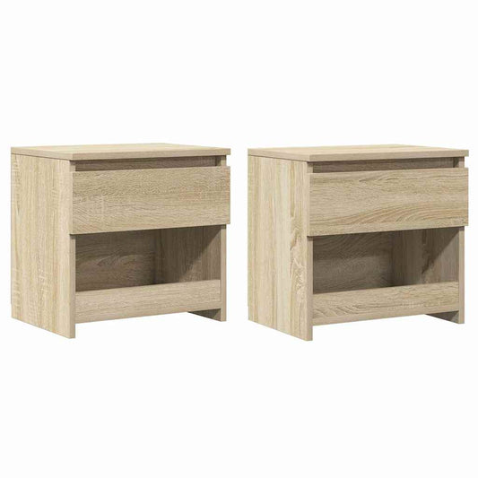 Nachttische 2 Stk. Sonoma-Eiche 40x30x39 cm Holzwerkstoff